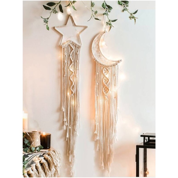 BellanBlue Other - Boho Macrame Moon & Star Braided Wall Decor Set
